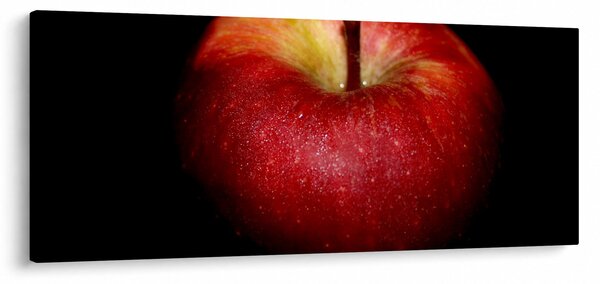 Az alma képe és a fekete háttér (120x50 cm)