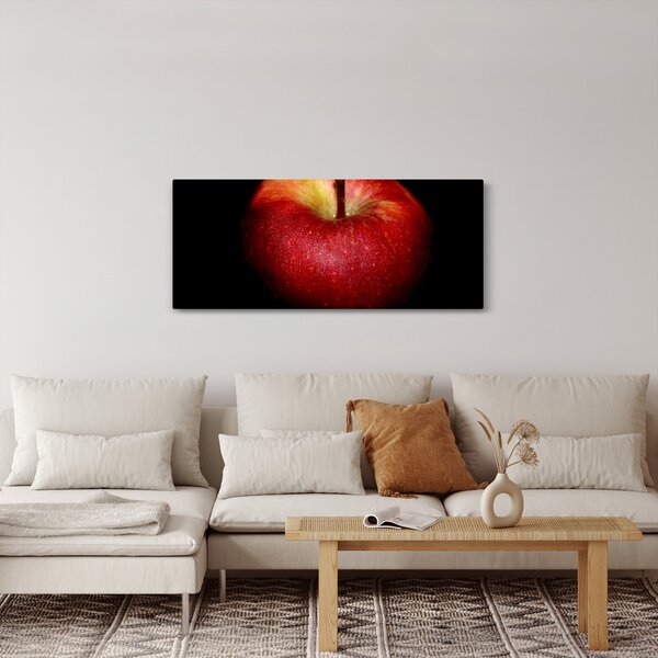Az alma képe és a fekete háttér (120x50 cm)