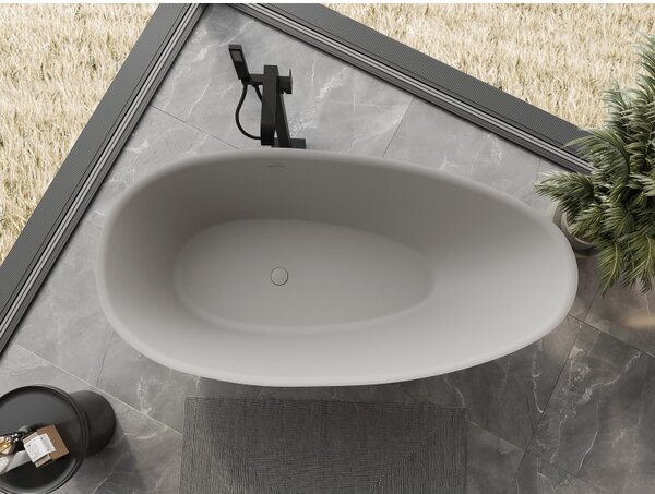 Mexen Milano, szabadon álló konglomerátum kád 150 x 82 cm, matt beton, 57301508561