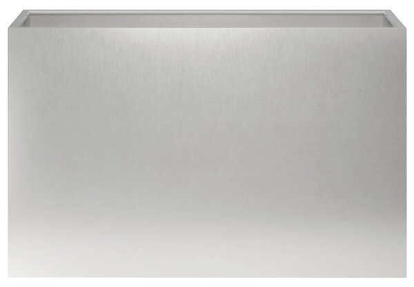 VidaXL Kerti cserép Ezüst 80 x 30 x 50 cm Rozsdamentes Acél