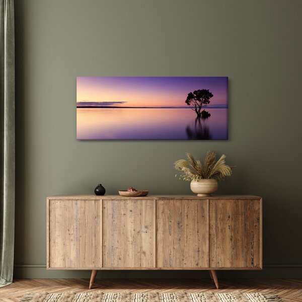 A vízfelszín képe napkeltekor (120x50 cm)
