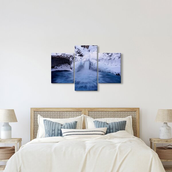 Vízesés képe télen (90x60 cm)