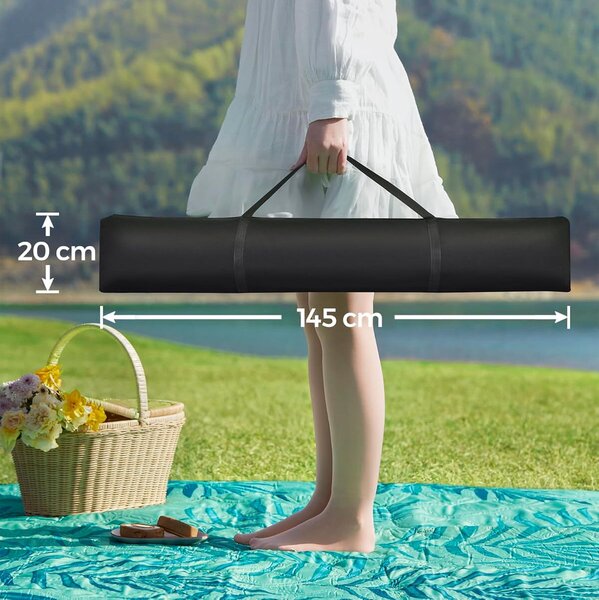 SONGMICS függőágy fém tartóval, párnázott felülettel, állítható, párnával, 200 kg, 400x100x90 cm, szürke