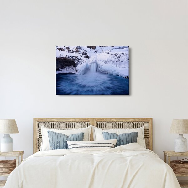 Vízesés képe télen (90x60 cm)