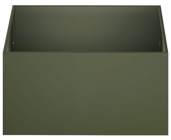 VidaXL Kerti cserép 2 db Olajzöld 60 x 60 x 40 cm