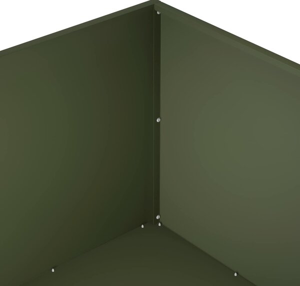 VidaXL Kerti cserép 2 db Olajzöld 60 x 60 x 40 cm
