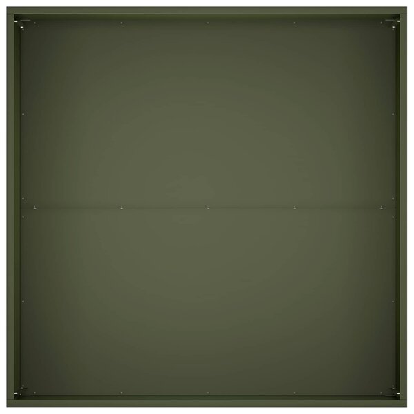 VidaXL Kerti cserép 2 db Olajzöld 60 x 60 x 40 cm