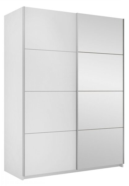 Ruhásszekrény tolóajtókkal Artaman 150 (fehér) (tükörrel)