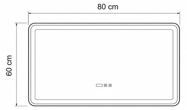 Vio 80 tükör led világítással