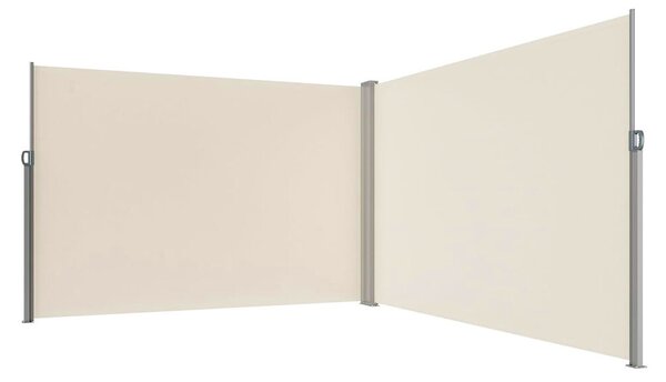 LUARO sarok terasz napellenző behúzható 180 x 620 cm bézs színben