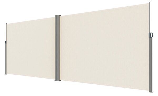 LUARO sarok terasz napellenző behúzható 180 x 620 cm bézs színben