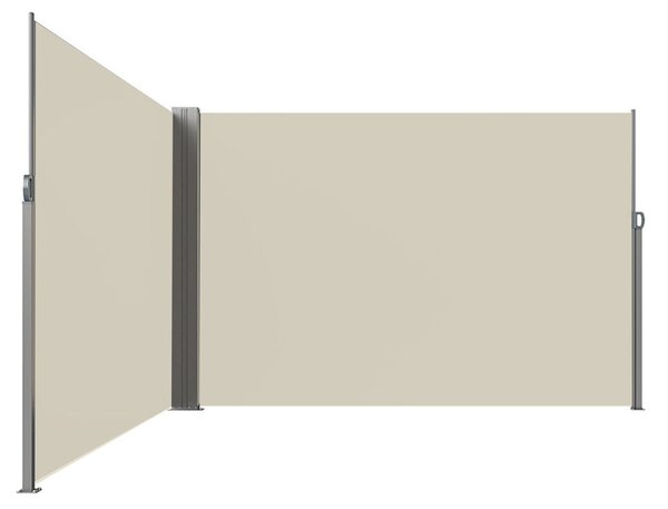 LUARO sarok terasz napellenző behúzható 180 x 620 cm bézs színben