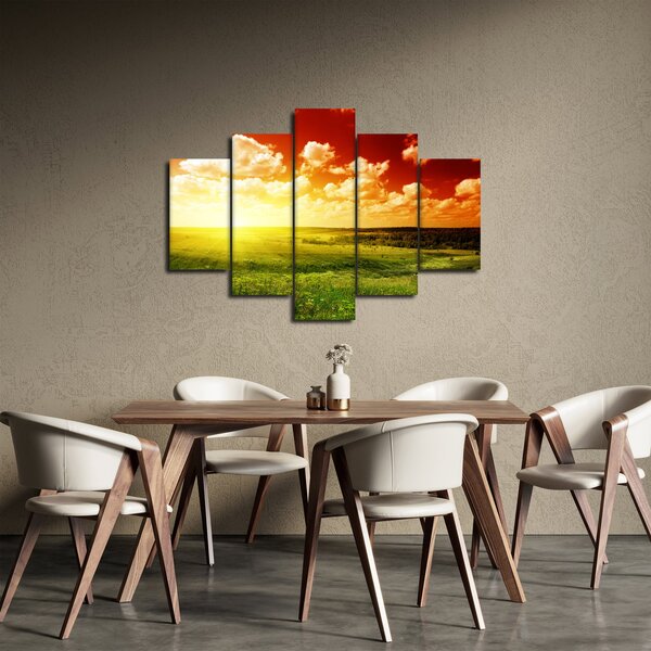 Rét képe ragyogó napfénnyel (150x105 cm)