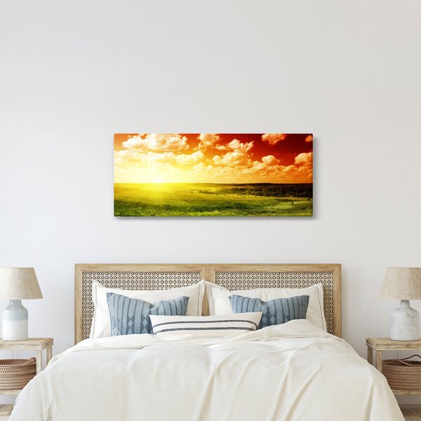 Rét képe ragyogó napfénnyel (120x50 cm)