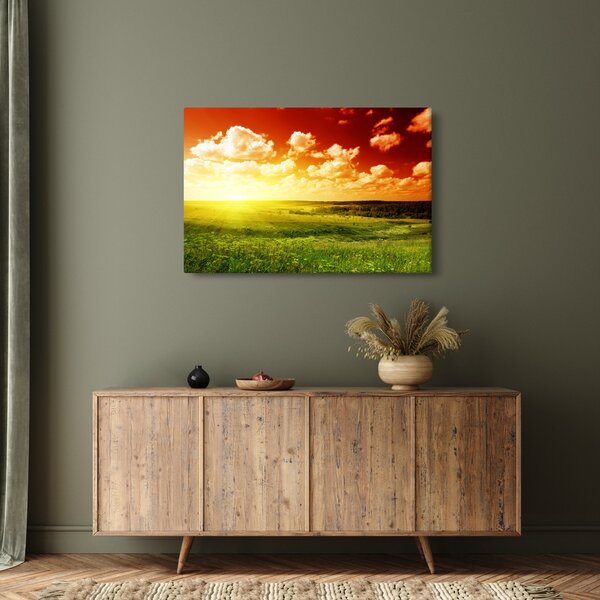 Rét képe ragyogó napfénnyel (90x60 cm)