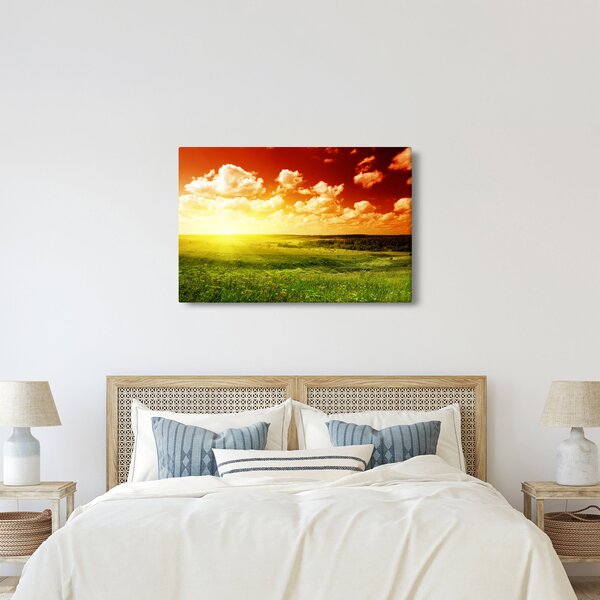 Rét képe ragyogó napfénnyel (90x60 cm)