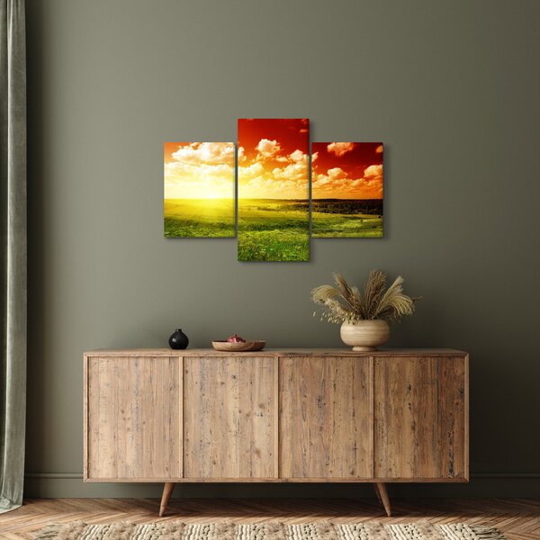 Rét képe ragyogó napfénnyel (90x60 cm)