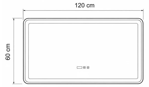 Vio 120 tükör led világítással