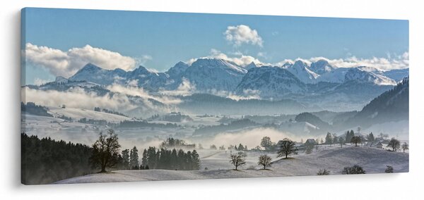 A havas hegyek képe (120x50 cm)