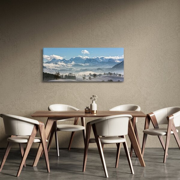 A havas hegyek képe (120x50 cm)