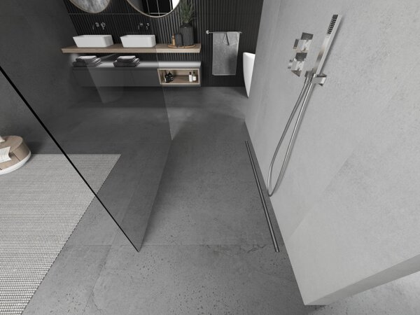 Mexen, Mexen Kioto ścianka przyszowa wolnostojąca Walk-in 105 x 200 cm, átlátszó 8 mm, króm - 800-105-002-01-00