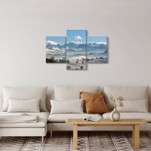 A havas hegyek képe (90x60 cm)