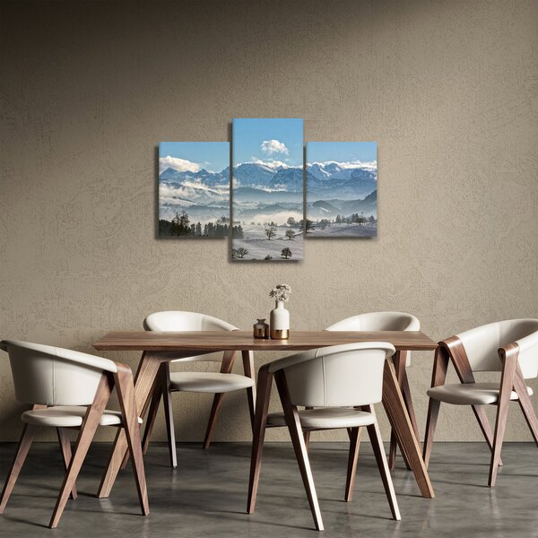A havas hegyek képe (90x60 cm)