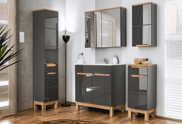 Tükörszekrény BALI Grafit 840 | 60 cm