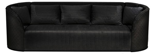Design1 kanapé S99-Fekete bőr