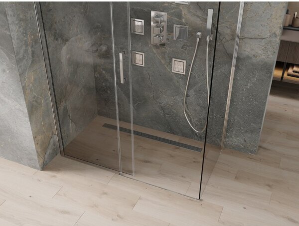 Mexen Omega zuhanykabin 160x70cm, 8mm üveg, króm profil-átlátszó üveg, 825-160-070-01-00