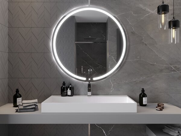 Mexen Rose, LED fürdõszobai tükör háttérvilágítással 100x100 cm, 6000K, páramentes, 9810-100-100-611-00