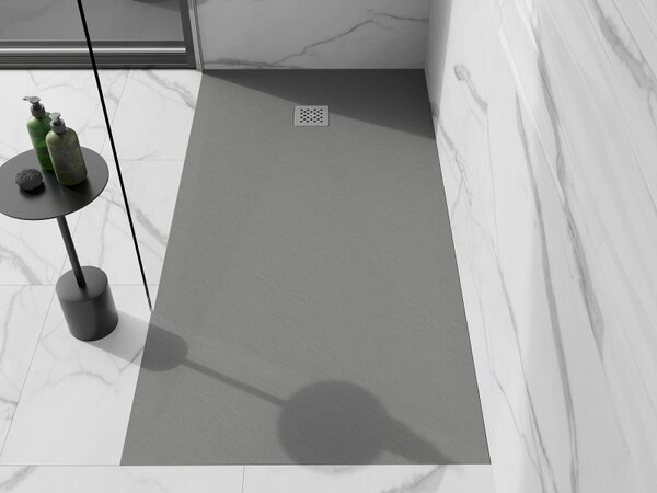 Mexen Stone+, téglalap alakú kád ásványi kompozitból 160 x 70 cm, szürke-beton, 44617016