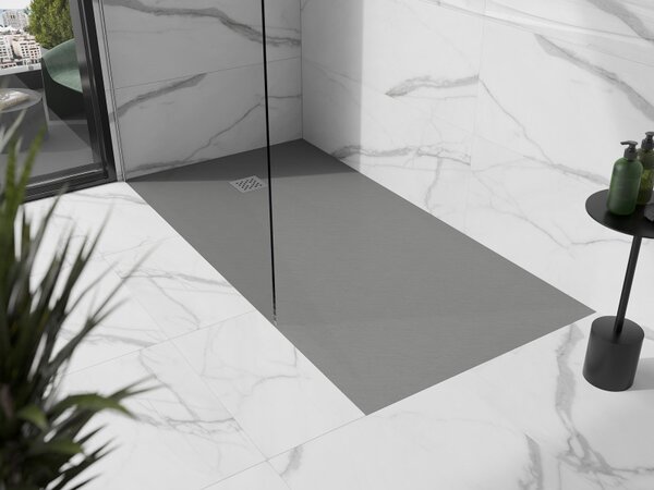 Mexen Stone+, téglalap alakú kád ásványi kompozitból 160 x 70 cm, szürke-beton, 44617016
