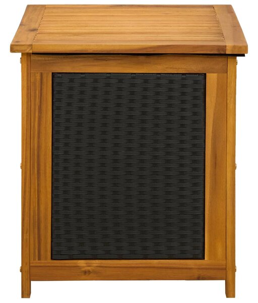 VidaXL Kerti Tároló Doboz 185 L Tömör Akácfa 60 x 50 x 56 cm Fekete
