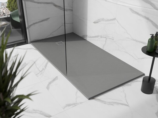 Mexen Stone+, téglalap alakú kád ásványi kompozitból 160 x 70 cm, szürke-beton, 44617016