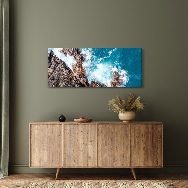 Kép a sziklák és a tenger (120x50 cm)