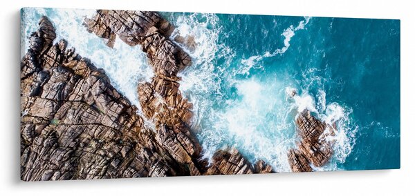 Kép a sziklák és a tenger (120x50 cm)