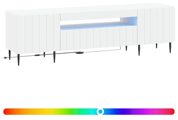 VidaXL LED TV szekrény Fehér Szerelt Fa