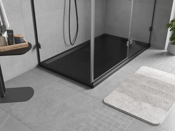Mexen, Mexen Flow téglalap alakú zuhanytálca slim 140 x 70 cm, matt fekete, 46R707014