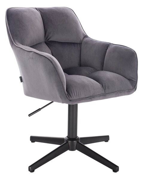 HR550CROSS Grafit modern velúr szék fekete lábbal