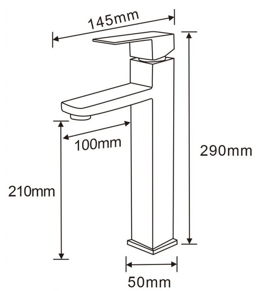 Mexen EMMA - Magas mosdócsaptelep, INOX - acél, 71910-00