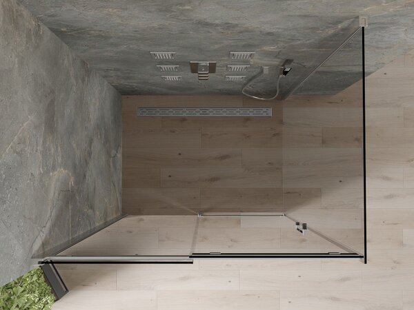 Mexen Omega zuhanykabin 100x80cm, 8mm üveg, króm profil-szürke üveg, 825-100-080-01-40