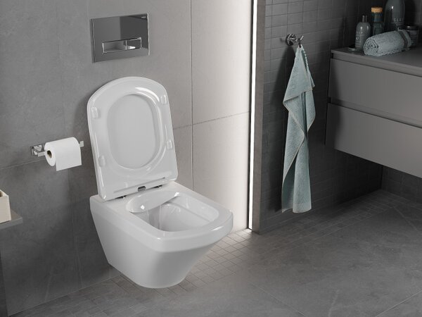 Mexen Vito, falra akasztható WC Rimless 54,5 x 37 cm, lassan eső ülőfelülettel duroplasztból, fehér, 30174000