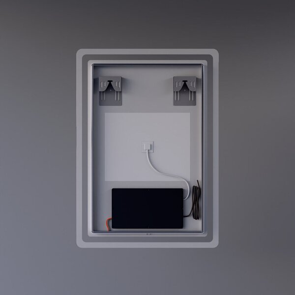 Welland Type-20V LED tükör - fényerő + színhőfok állítás + páramentesítő + óra - 50 x 70 cm