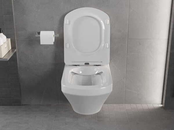 Mexen Vito, falra akasztható WC Rimless 54,5 x 37 cm, lassan eső ülőfelülettel duroplasztból, fehér, 30174000