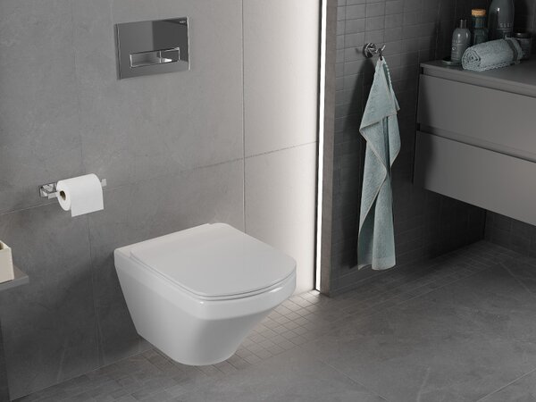 Mexen Vito, falra akasztható WC Rimless 54,5 x 37 cm, lassan eső ülőfelülettel duroplasztból, fehér, 30174000
