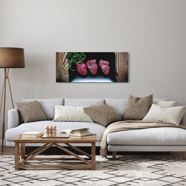 Hús képe egy tányéron (120x50 cm)