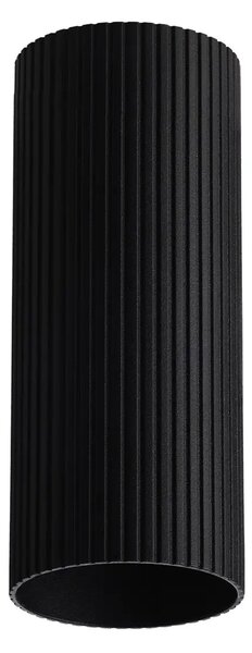 Minimalista spotlámpa Lucas Ribbed Tube 30 fekete