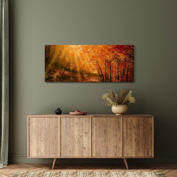 Őszi erdő képe (120x50 cm)