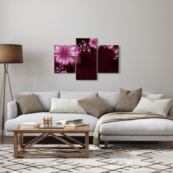 Az absztrakció képe - virágok (90x60 cm)